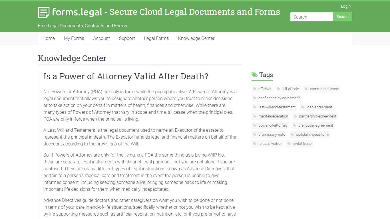 Is a Power of Attorney Valid After Death? - Forms.Legal